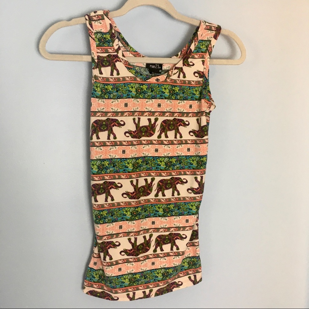 Super soft elephant tank, boho, Rue 21